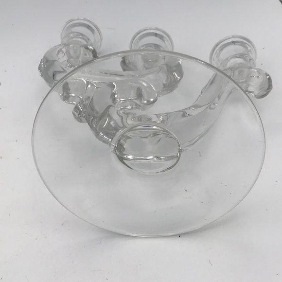 VTG Pair Fostoria Century Crystal 3 Light Candleholders - Picture 5 of 7